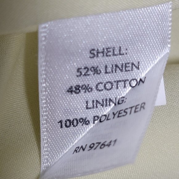 J. Jill Jacket Women's Lined Linen Blend Trench Coat with Pockets Large Tall - Picture 6 of 9